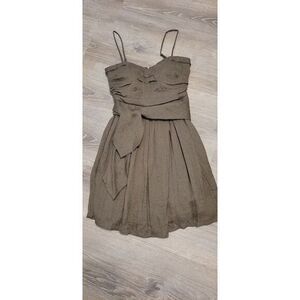 MM‎ Couture By Miss Me Women's Brown Spaghetti Strap Mini Dress Size Small